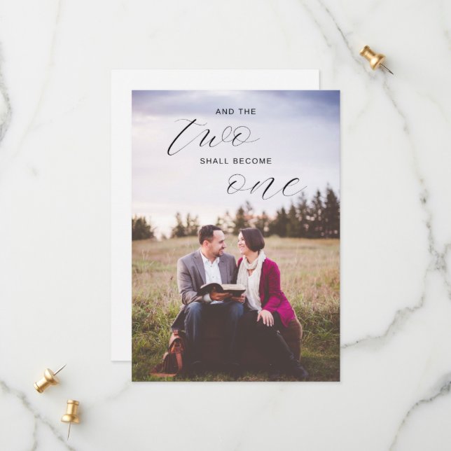 Reserve A Data Os Dois Se Tornarão Uma Foto Religiosa (Frente/Verso In Situ)