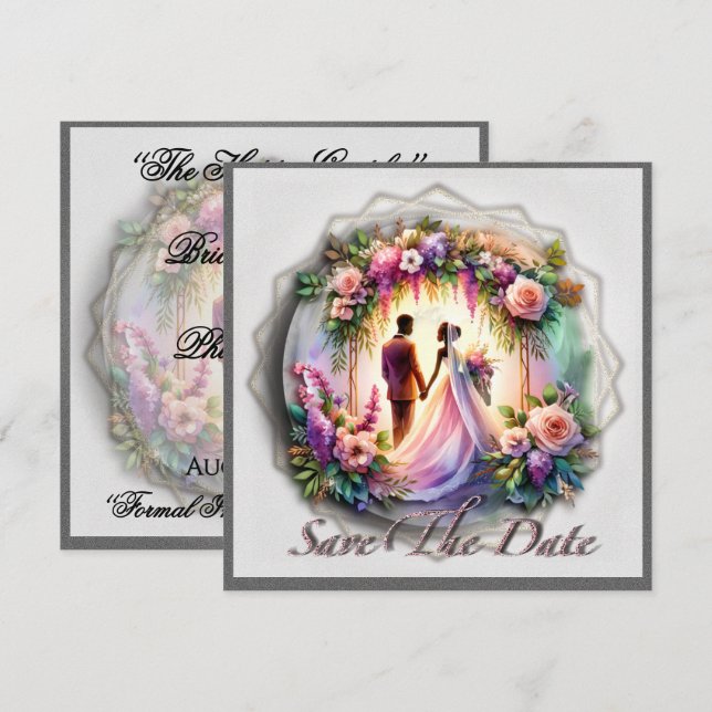 Reserve A Data Our Love Reaches The Moon  Save The Date (Frente/Verso)