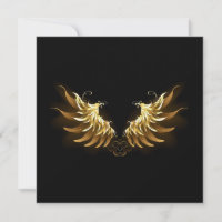 Ouro Angel Wings sobre fundo preto