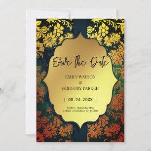 Reserve A Data Ouro antigo quadro antigo salvo a data