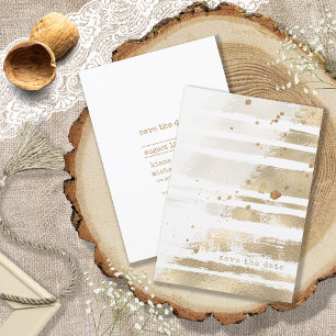 Reserve A Data Ouro Brush Stroke Stripes, ID de casamento655