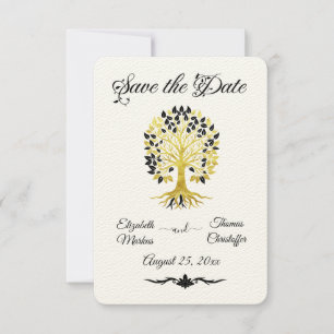 Reserve A Data Ouro de Casamento Sofisticado do Eterno de Vida