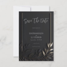 Ouro Elegance Wedding Save The Date Card