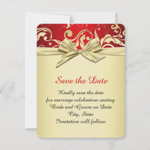 Reserve A Data Ouro Red Elegant Damask Dream Salvar data