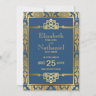 Reserve A Data Ouro Romance 1920 Art Deco Salvar a Data