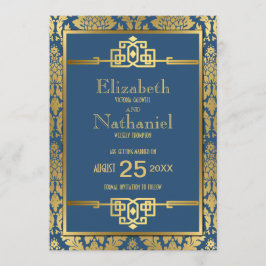 Reserve A Data Ouro Romance 1920 Art Deco Salvar a Data