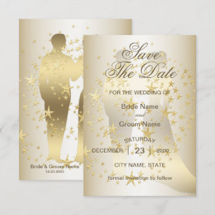 Reserve A Data Ouro Stars Noiva E Alcance