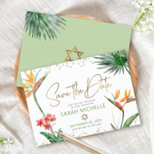 Ouro Verde Tropical Bat Mitzvah Floral Palma Moder