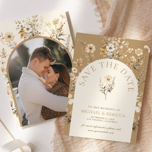 Reserve A Data Outono Boho Fotografia de Casamento de Flores Silv
