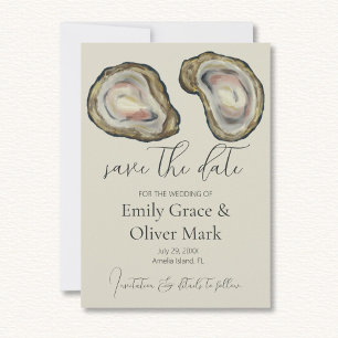 Reserve A Data Oyster Shells Casamento Salvar A Data