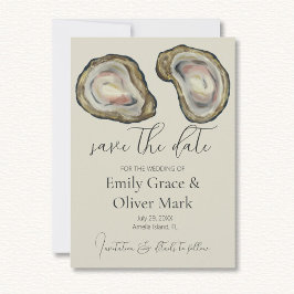 Reserve A Data Oyster Shells Casamento Salvar A Data
