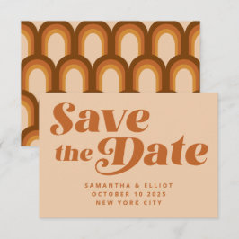 Reserve A Data Padrão Arco-Íris da Tipografia dos anos 70 em Cast