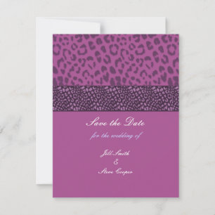 Reserve A Data Padrão de Leopardo Roxo Salve a Data