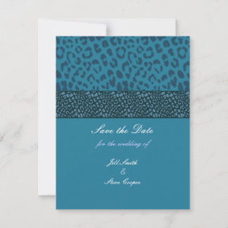Reserve A Data Padrão de Leopardo Verde Save the Date