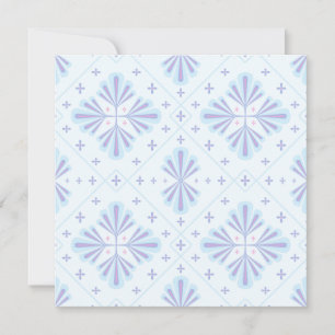 Reserve A Data Padrão de repetição floral geométrico azul pastel