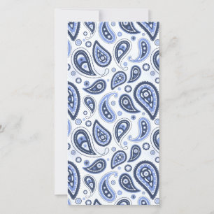 Reserve A Data Padrão Paisley Azul
