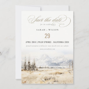 Reserve A Data Paisagem em Aquarela de Casamento em Jackson Hole