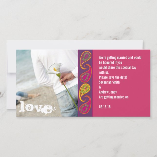 Reserve A Data Paisley Salvar a Data (Frente)