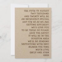 Palavras simples, casamento informal e divertido