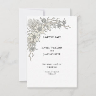 Reserve A Data Pale Blue Thistle Casamento Salve a Data