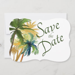 Reserve A Data Palm Tree Beach Casamento Salve A Data