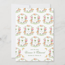 Reserve A Data Palm Tree Crest Monograma Summer Boho Beach Casame