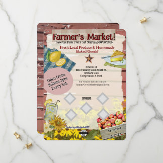 Reserve A Data Panfletos de Evento de Feira de Produtores (Sem IA