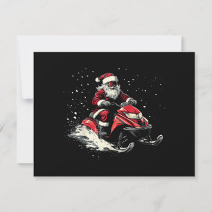 Reserve A Data Papai Noel Moto Trineo de neve Natal engraçado