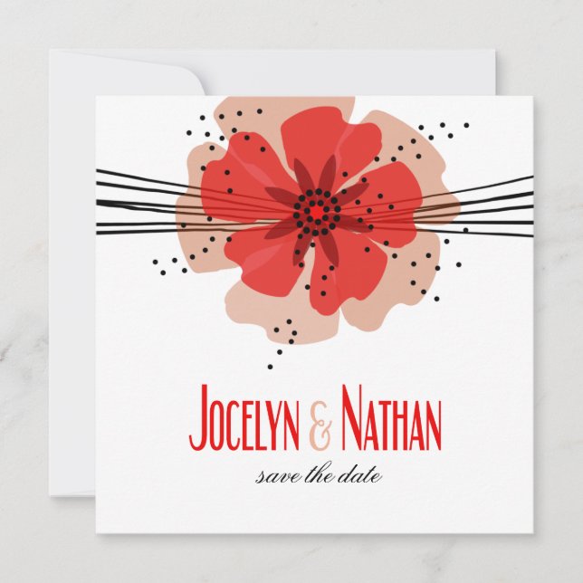 Reserve A Data Papas de Pimenta Salvem a Data em vermelho (Frente)