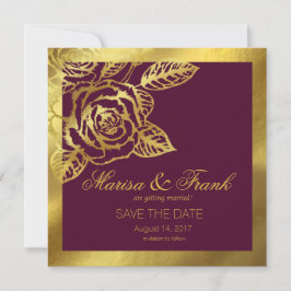Reserve A Data Papel Laminado Bordeaux Vintage Botânico Save the 