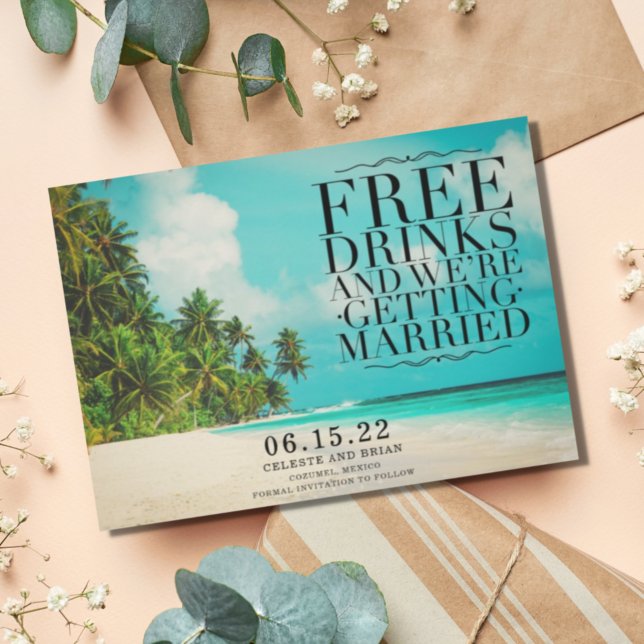 Reserve A Data Paraíso da Praia de Bebidas Grátis Divirtam-se Sav (Criador carregado)