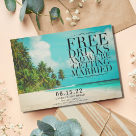 Reserve A Data Paraíso da Praia de Bebidas Grátis Salve a Data