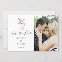 Paris Wedding Watercolor floral Salvar a Data