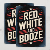 Partido Booze de 4 de julho | Branco vermelho e co