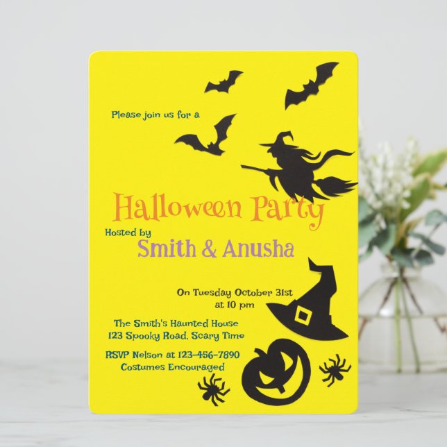 Reserve A Data Partido Moderno Personalizado do Halloween Salve a (Em pé/Frente)