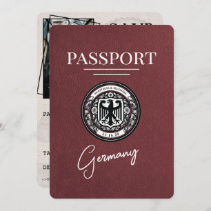 Reserve A Data Passaporte Alemão Burgundy Salvar Data