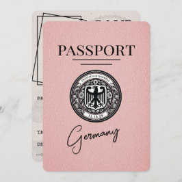 Reserve A Data Passaporte Alemão Rosa Salvar A Data