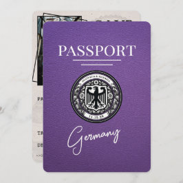 Reserve A Data Passaporte Alemão Roxo, Exceto A Data