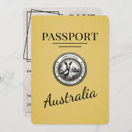 Reserve A Data Passaporte Amarelo Da Austrália Salvar A Data
