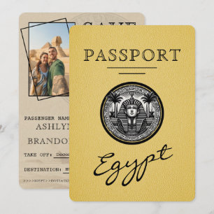 Reserve A Data Passaporte Amarelo Egito Casamento Save the Date