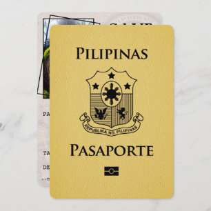 Reserve A Data Passaporte Amarelo Filipinas Salvar a Data