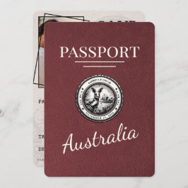 Reserve A Data Passaporte Austrália Burgundy Salvar Data
