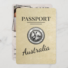 Reserve A Data Passaporte Austrália de Champanhe Salvar Data