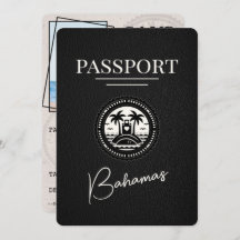 Passaporte Bahamas Negra Salvar Data