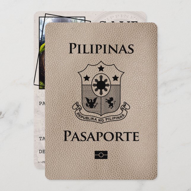Reserve A Data Passaporte Beige Filipinas Exceto Data (Frente/Verso)
