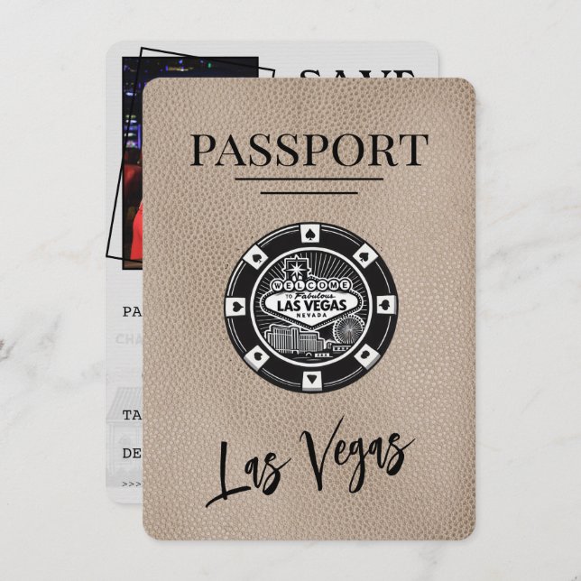 Reserve A Data Passaporte Beige Las Vegas Salve A Data (Frente/Verso)