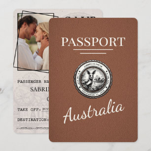 Reserve A Data Passaporte Brown Austrália Salvar Data