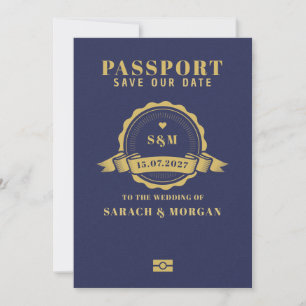 Reserve A Data Passaporte Casamento de Destino Monograma 