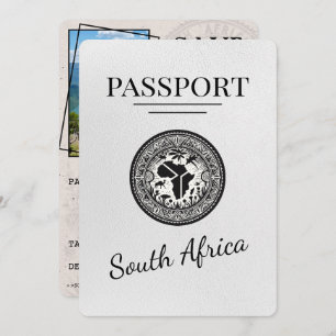 Reserve A Data Passaporte da África do Sul Branco