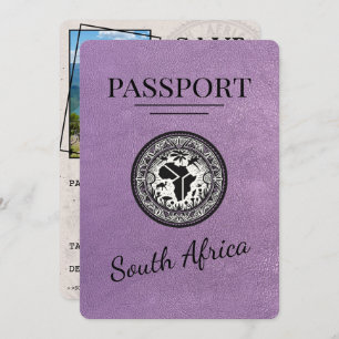 Reserve A Data Passaporte da África do Sul lavanda